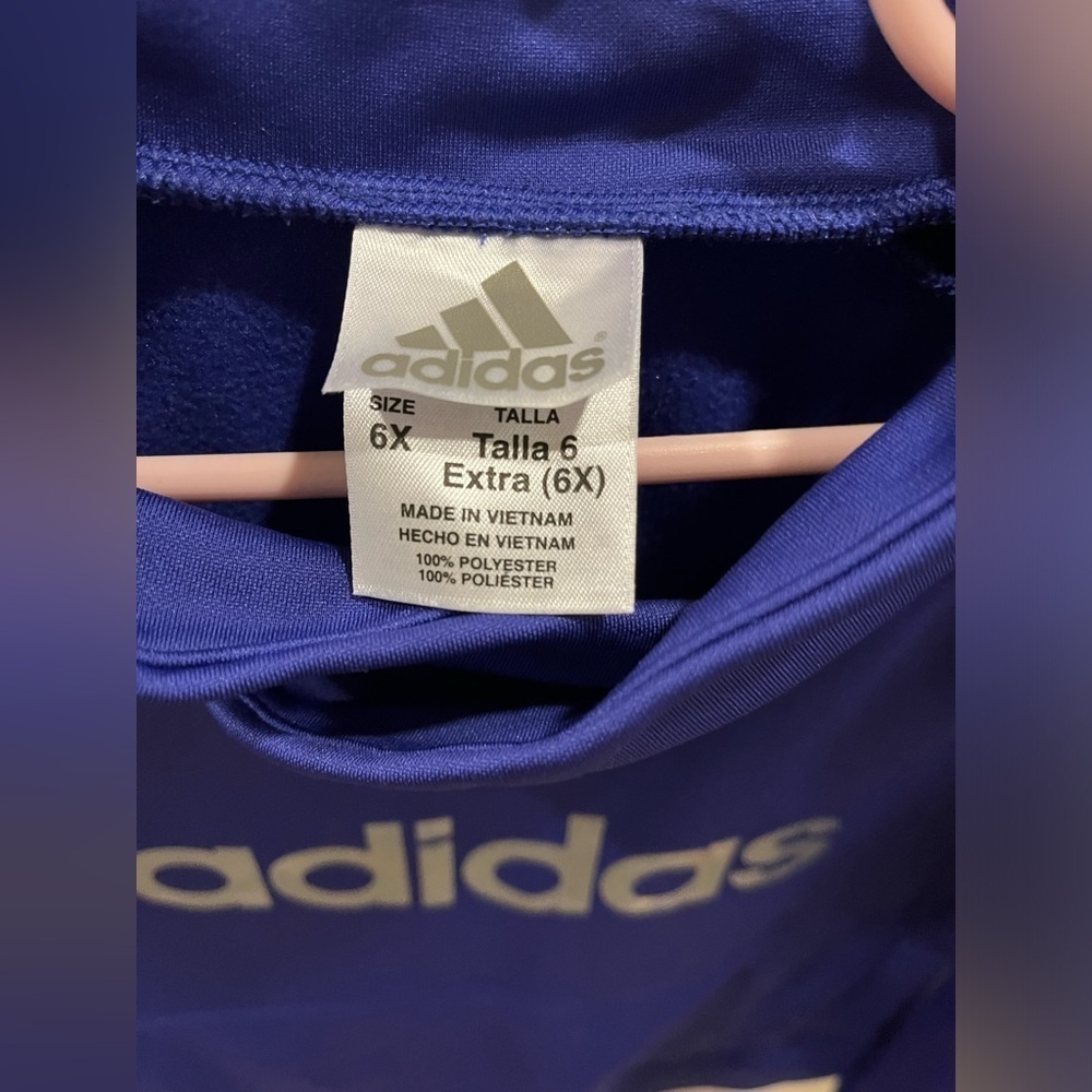 Girls cowl neck adidas pullover in 6x - Picture 4 of 8